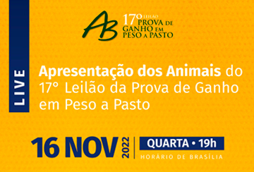LIVE - 17º LEILÃO PROVA DE GANHO EM PESO A PASTO