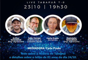 LIVE TABAPUÃ T-0 - TUDO SOBRE A HISTÓRIA DO TABAPUÃ E DETALHES SOBRE O LEILÃO DE 81 ANOS DO DIA 24/10