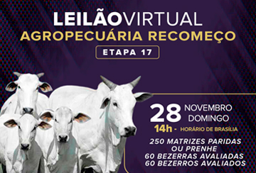 LEILÃO VIRTUAL AGROPECUÁRIA RECOMEÇO - ETAPA 17
