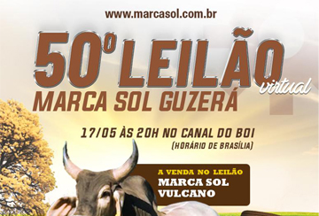 50º LEILÃO VIRTUAL MARCA SOL GUZERÁ